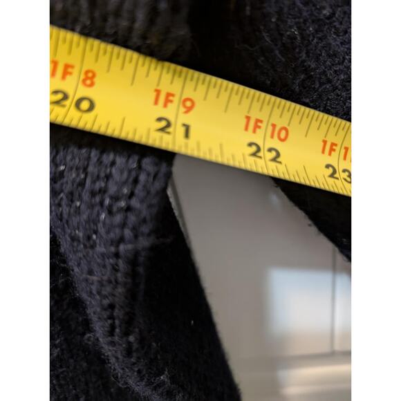 Vintage Dana Scott Womens L Sweater Black & Cream Gold Beads Party Holiday - Picture 7 of 8